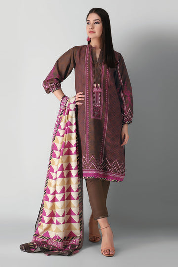Alk21415 Brown Khaadi Winter 2021